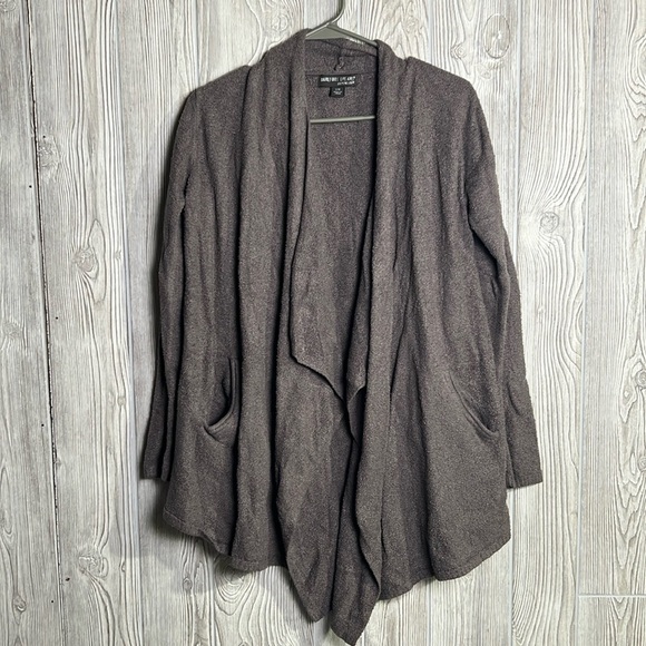 Barefoot Dreams S/M CozyChic Lite Open Front Cardigan Island Wrap Brown - Picture 1 of 6